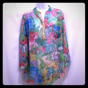 IronFist My Little Pony Sheer Tunic Vneck Top